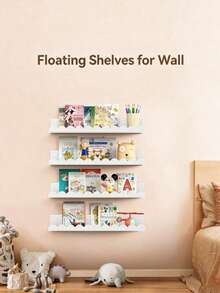 Kệ đựng đồ treo tường dành cho phòng ngủ trẻ em, được thiết kế để sắp xếp và cất giữ nhiều vật dụng khác nhau trong phòng trẻ, làm bằng chất liệu sắt. - Nhiều màu - Xem 9