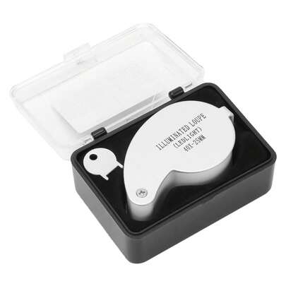 Jewelry Magnifier 40X Portable Illuminated Jewelry Loupe Magnifying Glasses for Detecting Identifying