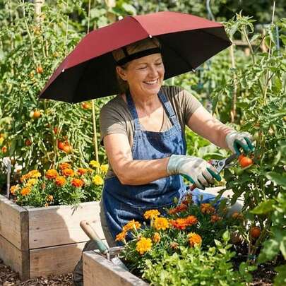 Portable Hat Umbrella, Head-Mounted Design, Suitable For Multiple Scenarios - Fishing, Gardening, Hiking, Photography, Outdoor Work. Lightweight & Foldable For Easy Storage, Commencement, Congrats Grad, Portable Tools, Summer Essentials, Summer Portable,Umbrella
