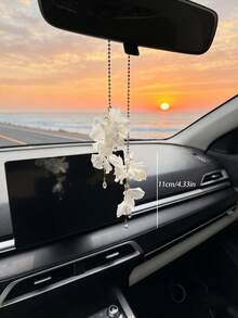 Creative Car Pendant, Car Hanging Decor, Rearview Mirror Accessory, Car Interior Decoration - White - View 6
