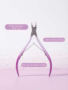 2pcs Integrated Manicure Tool Set, Includes Nail Clipper, Cuticle Nipper, And Cuticle Pusher. Stainless Steel Construction, Short Sharp Blades (Curved Design) For Precise Trimming Of Cuticles And Hangnails, Softening And Pushing Back Cuticles - Multicolor - View 11