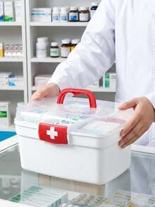 Multi-Layer Household Medicine Box, Family Pill Storage Box, Portable Daily Medication Organizer, Vitamin Storage Box, Suitable For Travel, School, Camping, Business, Perfect For Home, Travel, Outdoor Use - Multicolor - View 13