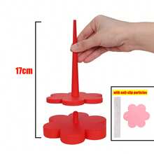 Máquina de hilado de doble hilo, herramienta giratoria de plástico para tejer, estante de hilo desmontable, estante giratorio de hilado vertical doble, herramienta de artesanía de tejido textil, lana, agricultura, flores, tejido giratorio, herramienta de tejido impresa en 3D - Portahilos - Ver 18