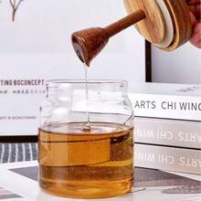 Honey Glassware Honey Jar With Lids And Wooden Dipper Clear Washable Honey Storage Container Glass Beehive Honey Pot For Home Wedding Party - 查看 11
