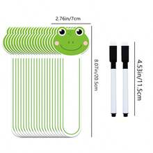 hoojojo 10/40 Thẻ trắng có thể xóa, hình hổ, ếch, cáo và heo con, thẻ học viết xóa được, dụng cụ hỗ trợ giảng dạy trong lớp học, thẻ luyện viết hình động vật tự làm, đồ dùng học tập cho trẻ em, đạo cụ trò chơi tương tác cho năm học mới. - Nhiều màu - Xem 17
