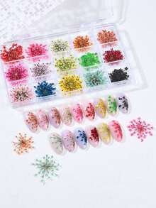 15 Colors Flower Nail Art Decoration Set, Vivid Floral Nail Jewelry Stickers, Suitable For Nail Salon DIY, Spring Nail Accessories - Multicolor - View 6