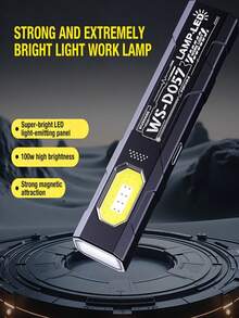 便攜式手持 LED 手電筒，USB 充電家用手電筒，戶外高亮度手電筒，紅藍雙色閃光燈，輕量工作燈，適用於居家、登山、釣魚、露營、緊急照明 - 便攜款 - 查看 2