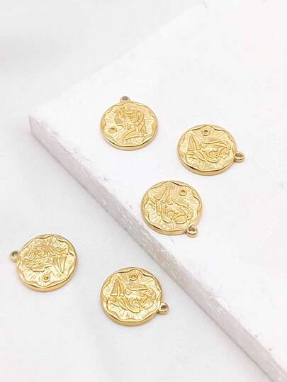 1pc Vintage Girl Pattern Necklace Pendant Accessory, Suitable For Daily Wear