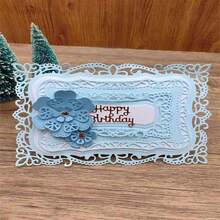 Khuôn cắt viền hình vuông đục lỗ DIY, khuôn cắt kim loại nghệ thuật, khuôn cắt thép, khuôn dập nổi, khuôn làm thiệp DIY, mẫu album ảnh, đồ thủ công kim loại. - mc248 - Xem 1