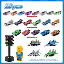 6/22pcs Children Military Toy Car Set, Including Racing Car, Tank, Fighter Jet And Other Shapes, Friction Powered Sliding, Desktop Decor, Toy Cars For Boys, Car Enthusiast Collectibles, Children's Car Toys, Gift Bag Filler, Party Surprise Gift, Classroom Reward, Back To School Gift - Multicolor - View 11