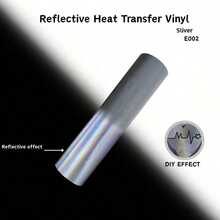 弹力、防水、可机洗的反光热转印乙烯基卷材,适用于DIY T恤,易于裁剪和熨烫在布料上。 - Z - 查看 8
