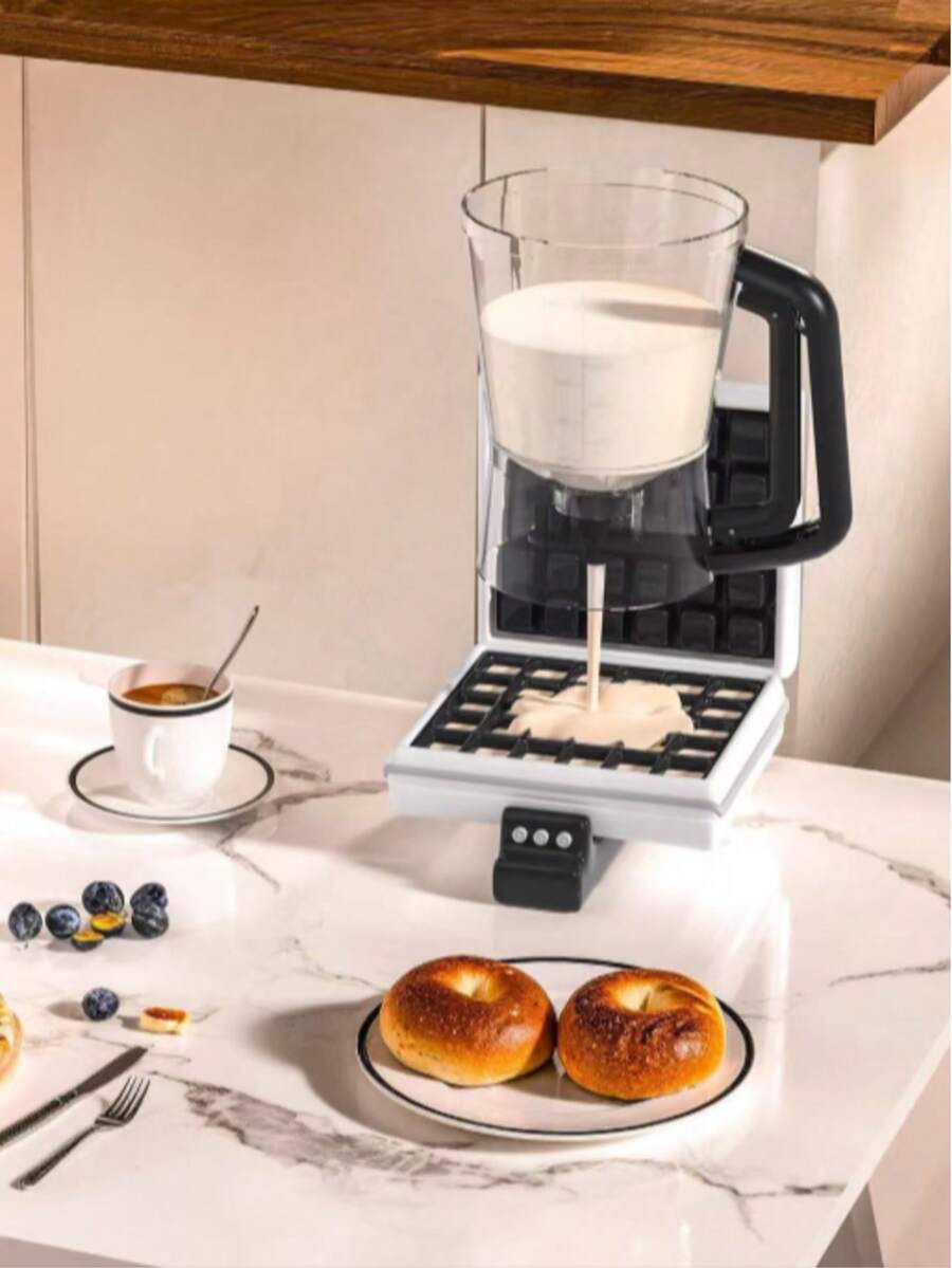 1 cái dụng cụ rót bột bánh cupcake bằng nhựa chống dính EasyBake - Tiết kiệm không gian, dễ rót, dùng cho bánh cupcake, bánh waffle, bánh ngọt, bánh pancake - Dụng cụ làm bánh bền, dễ vệ sinh, không cần pin.