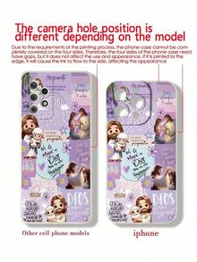 Shockproof Phone Case With A Minimalist And Colorful Painted Jesus Design, Compatible With IPhone And . - 多色 2 - 查看 5