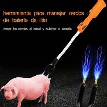 Disparador eléctrico portátil desmontable, resistente al agua y a los golpes, herramienta para alejar animales domésticos, equipo para alejar animales de granja, bastón eléctrico universal para repeler cerdos, adecuado para cerdos, vacas y ovejas. - Ver 3