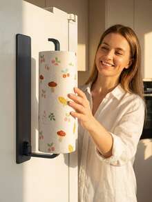 Home Tower Magnetic Paper Towel Holder Bathroom Toilet Paper Roll Holder Towel Rack Wall Mount Fridge Organizer Space-Saving Design Easy To Disassemble Home Bathroom Decor Kitchen Organizer Household Organization Essentials School Office Storage - Multicolor - View 5