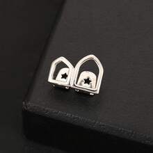 Bộ 3 món trang sức răng kẹp hình trái tim rỗng bằng đồng 14k, phong cách Y2K Grillz, thích hợp cho Ngày Valentine và Halloween, dành cho nữ. - Nhiều màu - Xem 10