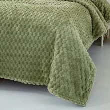 1pc Turtle Pattern Fleece Blanket, Office Nap Throw, Plush Blanket, Air Conditioning Blanket, Small Throw Blanket, Warm Coverlet - Dark Green - View 4