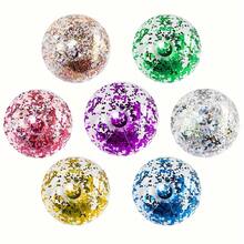 1pc Transparent Glitter Inflatable Beach Ball, Made Of Thick PVC Material, Leak-Proof And Wear-Resistant, Filled With Colorful Glitter Sequins, Shiny And Atmospheric When Inflated, Elastic And Not Easy To Break, Suitable Size For Portability And Easy Storage, Transparent Design With Glitter Sequins Makes It Photogenic. - Multicolor - View 11