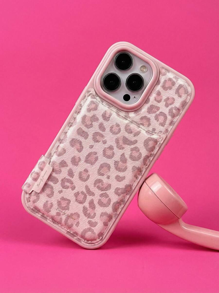 Ốp lưng mới cho iPhone 17 Pro Max, họa tiết da báo hồng, cao cấp, bảo vệ toàn diện, chất liệu silicon, mỏng nhẹ, tương thích với iPhone 14/15/16/17 Pro, thiết kế dành cho nữ. - Hồng - Xem 1