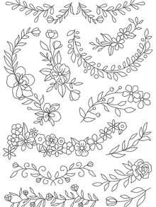 1pc Water-Soluble Collar Embroidery Stabilizer - Pre-Printed Floral Pattern Design - Adhesive And Sewable Embroidery Paper For Hand Embroidery Enthusiasts - A254 - View 11