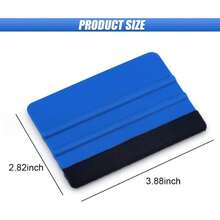 Sleek 4 Inch Plastic Felt Squeegee - Vinyl Scraper Car Decals, Squeegee Car Window Film Tinting Vinyl Wrap Wallpaper Smoothing Car Window Tint, Blue - 1PC - View 2
