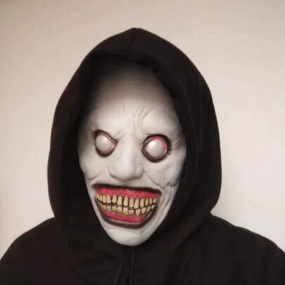 New COS Smiling White Devil Latex Mask, Suitable For Various Entertainment Parties, Stage Performances, Applicable To Teenagers And All Groups