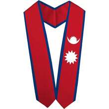 Nepal Flag Graduation  Sash For Study Aboard International Students Adult Unisex Gifts Premium Graduation  For International Graduates-6.45"Width X 70.8"Length - 預設 - 查看 2