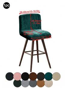 1pc/4pcs/6pcs Silver Fox Velvet Low Back Cover, Solid Color Elastic Full Wrap Low Back Stool Cover, Soft Skin-Friendly Stain-Resistant Low Back Chair Cover, Suitable For Dining Room, Study Room Chair Decoration, Room Decoration - Multicolor - View 34