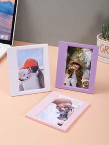 Khung ảnh nhựa 5 inch, giá đỡ để bàn cho văn phòng, nhà, phòng ngủ, phù hợp với ảnh kích thước 11.7*9.2cm/4.6*3.6in, quà tặng sinh nhật, ngày lễ, tốt nghiệp sáng tạo. - nhiều màu - Xem 4