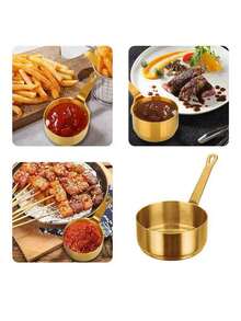 Bộ 2/4 chén đựng nước chấm bằng thép không gỉ có tay cầm, chén đựng tương cà sáng tạo, giá đựng nước chấm cho nhà hàng. - Nhiều màu - Xem 3