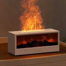 3D Flame Aroma Diffuser, Color Ambient Lighting With Remote Control, Ultrasonic Aromatherapy Humidifier, Suitable For Office, Bedroom, Holiday Gift, Power: 5W - 迷你款 - 查看 10