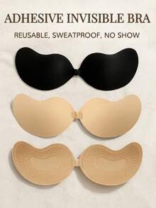 1/2/4 Chiếc Áo Ngực Nâng Ngực Không Lưng Bằng Silicone Dán, Có Thể Tái Sử Dụng, Khóa Cài Phía Trước, Giúp Nâng Ngực - Cúp Thoáng Khí, Thân Thiện Với Da, Phù Hợp Với Cỡ Cúp A-D, Váy Cổ Chữ V Sâu. - Nhiều màu - Xem 5