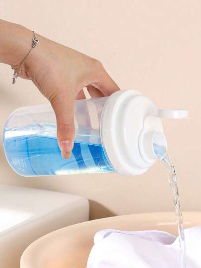 1 hộp đựng bột giặt, hũ đựng bột giặt 450ml có nắp, hộp đựng đồ dùng vệ sinh có vạch chia, hộp đựng hạt tăng cường giặt, bột tẩy vết bẩn, nước xả vải | Đồ dùng gia đình, thích hợp sử dụng trong phòng giặt, phòng tắm, nhà vệ sinh, phụ kiện phòng tắm