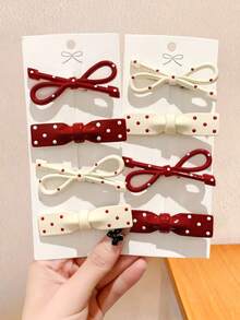 Bộ 8 kẹp tóc nơ chấm bi xanh dương và cà phê, kẹp tóc mái dễ thương và ngọt ngào - Phù hợp cho bé gái và phụ nữ, thiết kế nơ kết hợp với màu xanh dương và cà phê tươi mát, như thêm một "lớp phủ dễ thương" cho mái tóc của bạn, phù hợp cho sử dụng hàng ngày, đi học, mua sắm, hẹn hò và các dịp khác, kẹp càng cua, kẹp tóc cài, kẹp tóc. - Nhiều màu - Xem 13