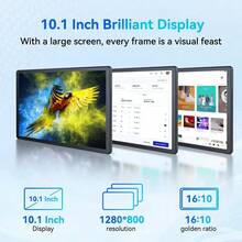 Qetupa 10.1 吋 Android 15 平板電腦，MTK6762 四核心 2.0GHz 處理器，4GB RAM 64GB/128GB ROM，1280*800 IPS HD 螢幕，5MP+13MP 雙鏡頭，6000mAh 電池，Widevine L1 認證，802.11ax WIFI 6 & BT 5.2 - 銀色 - 查看 2