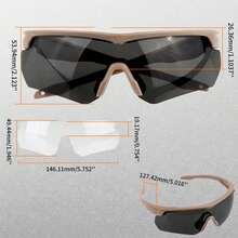 Gafas tácticas antivaho, gafas de ciclismo con 3 lentes intercambiables con protección UV400, regalos para hombres y mujeres. - Negro - Ver 4