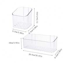 1pc Transparent Wall-Mounted Kitchen Spice Rack, No Drilling Needed Onion Ginger Garlic Storage Rack, Seasoning Compartment Storage Basket, Bathroom Multi-Function Compartment Storage Box For Cosmetics & Toiletries - Transparent Kitchen Storage Box - View 11