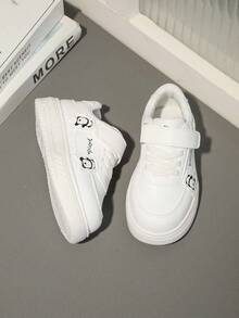 1 Paar Kinder Lässig sportschuhe, Herbst neue Mädchen Weichsohlen Schuhe, Kleinkind Mode vielseitige rutschfeste Flache Schuhe, Jungen Alltags Outdoor Tennis Schuhe - Weiss - Übersicht 5