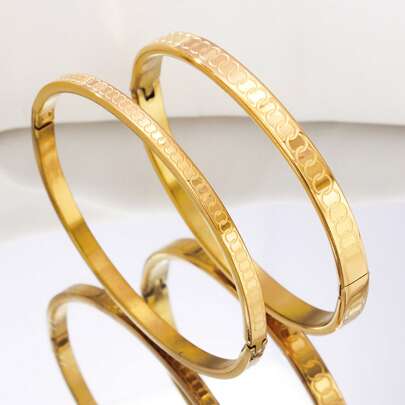 [Vòng tay mạ vàng 18K] Món quà cưới Trung Đông sang trọng dành cho cô dâu Dubai. Có sẵn các kích thước 4mm và 6mm.