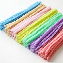 100/200/300 PCS Pipe Macaroon Cleaners Craft Supplies Multi-Color Chenille Stems For DIY Art Creative Crafts Party Decorations(12in) ﻿ - Macaron Color Mix - View 11