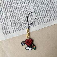 1 pièce Charm de téléphone de style de rue unique, pendentif de tour de cou de téléphone polyvalent, décoration de téléphone créative de niche, cadeau idéal pour les amis, ornement de téléphone suspendu amusant, convient pour les smartphones - Multicolore - Voir 6
