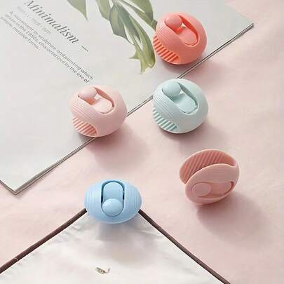 4pcs Anti-Slip Duvet Clips - Round Clamps For Securing Bedsheets And Blankets, Mixed Colors, No-Needle Fasteners