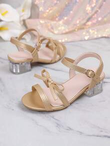 优雅派对高跟鞋 | 金色蝴蝶扣凉鞋 - 金色 - 查看 5
