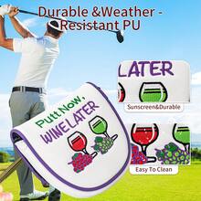 1pc DF3 Wine Design Golf Club Head Cover, Golf Putter Cover, Golf Semi-Circle Putter Cover - PU Material, Fits Most Brands, Provides Optimal Protection For Your Clubs - Multicolor - View 7