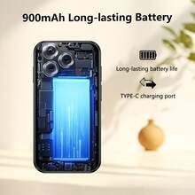 SOYES [ 3-inch ] Mini Smartphone. Connects to Wi-Fi. Download Apps to Watch Videos / Listen to Music / Take Photos, etc. 900mAh Battery. Black / Pink . Spring & Birthday Gift.Mother's Day present. - Rosa - Ver 3