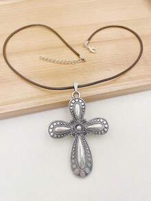 Cross Pendant Necklace, Unique Street Style, A Great Gift For Friends - 古董銀器 - 查看 6