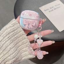 Nơ 3D chuyển màu + Mặt dây chuyền phù hợp với hộp đựng tai nghe Buds6play/6lite/8lite/8Active/6Active, vỏ tai nghe không dây Buds5/6s/6/7s, mặt dây chuyền dễ thương sáng tạo cho hộp đựng mềm trong suốt Buds 5pro/6pro. - Nơ 3D chuyển màu + Mặt dây chuyền - Xem 21