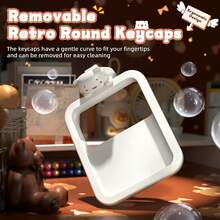 ATTACK SHARK *Ajazz AF18 Wireless Numeric Keypad, 2.4G USB Wireless Connection, Ergonomic 18-Key Compact Silicone Bear Design, Gradient Keycaps, Detachable & Portable Number Pad - View 5