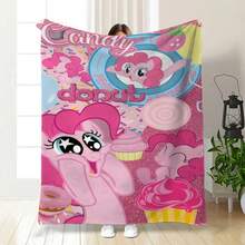 MY LITTLE PONY 1条超柔软小马宝莉印花法兰绒毯 - 非常适合办公室小憩、家居装饰、宠物依偎，卡通主题面料，宠物友好型床上用品，绝佳礼物之选，宠物爱好者的理想之选 - 彩色 - 查看 4
