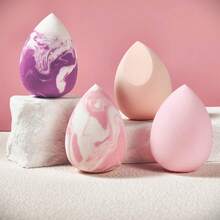 1/4pcs Makeup Sponge, Multi-Functional Foundation Applicator For All Skin Types To Achieve Flawless Makeup Finish - Multicolor - View 5